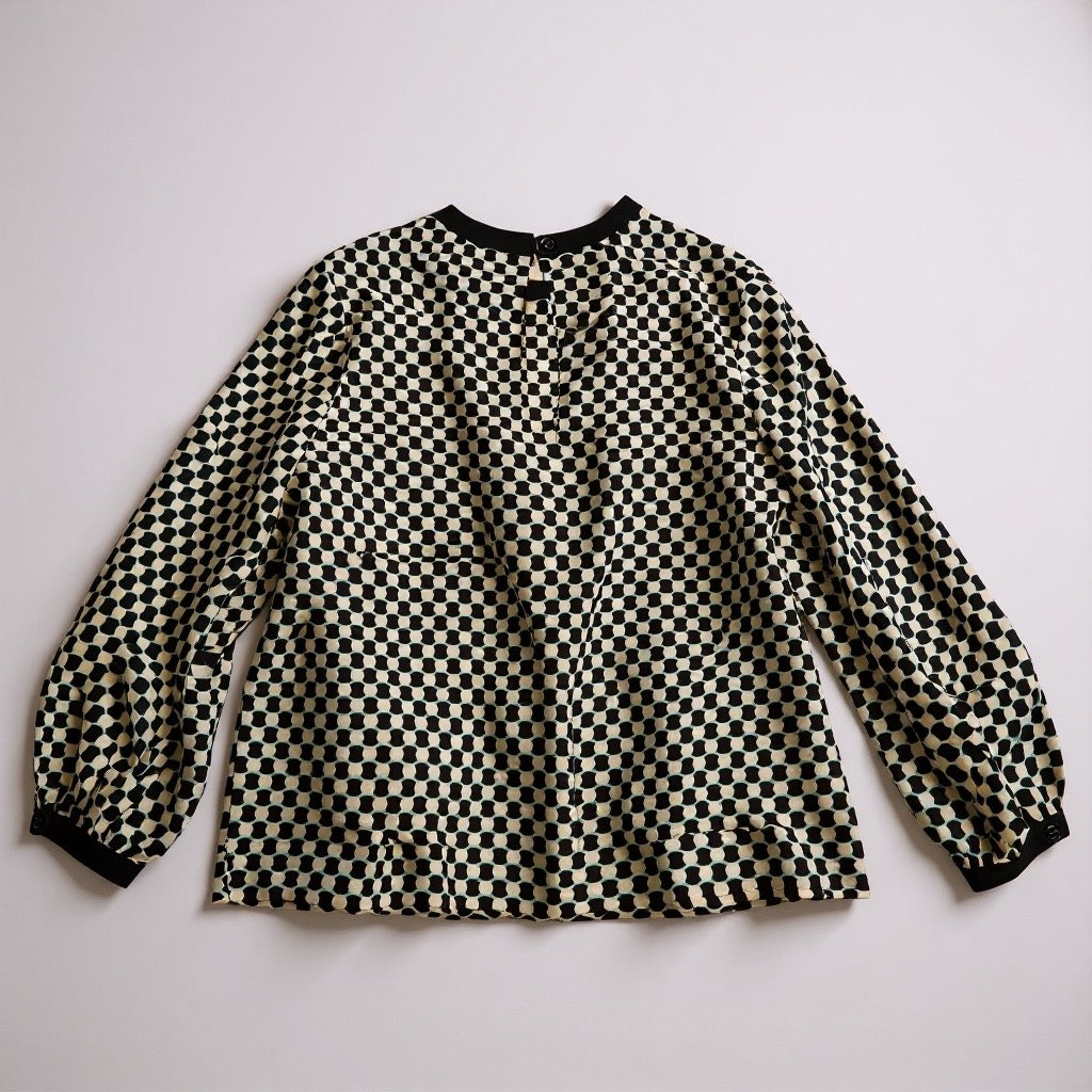 Kate Spade Checkered Bow Blouse – XS