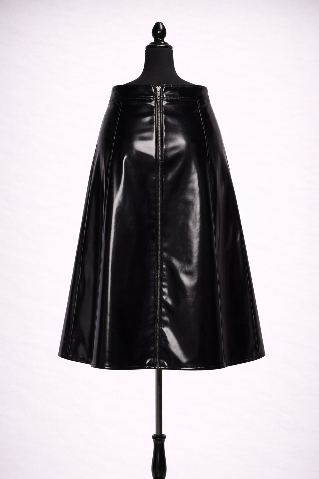 Moncler Pleated Accents Knee-Length Skirt, size L