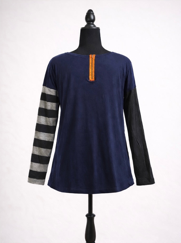 Desigual “Heart” Long Sleeve Tee, Size XS