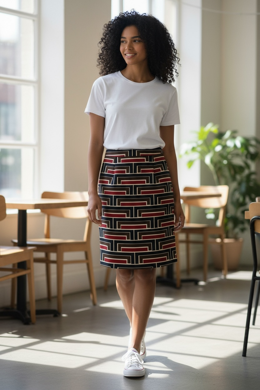 Kate Spade Geometric Print Pencil Skirt – Size 0 (XS)