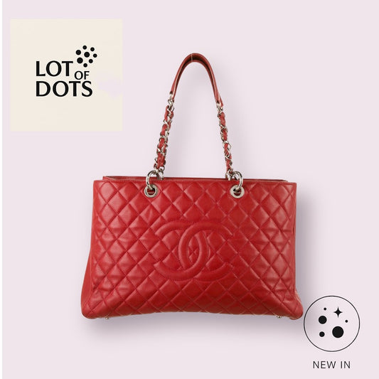 Chanel Grand Shopping Tote (GST) – Red Caviar Leather, Silver Hardware