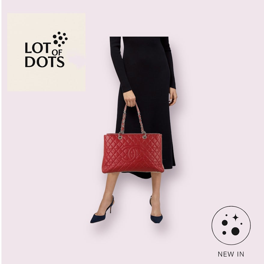 Chanel Grand Shopping Tote (GST) – Red Caviar Leather, Silver Hardware