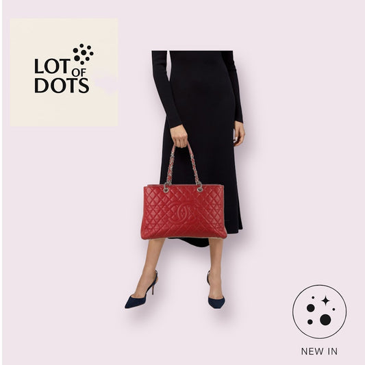 Chanel Grand Shopping Tote (GST) – Red Caviar Leather, Silver Hardware